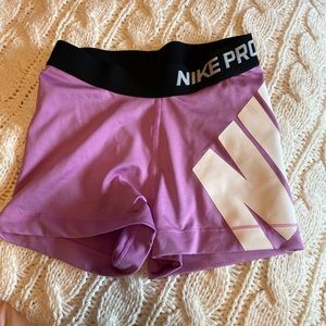 Purple Nike Pro Spandex